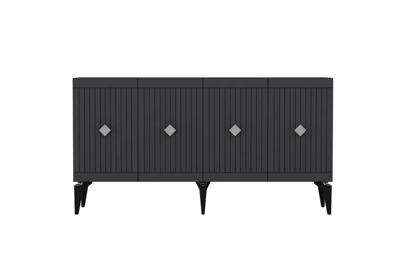 Naruyuki Konsollbord 150 cm, Antrasitt/Sølv