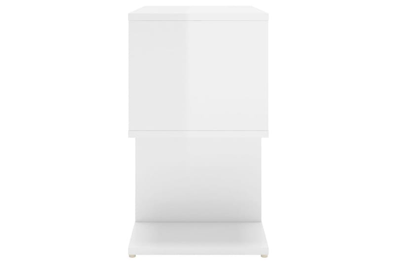 Nattbord 2 stk høyglans hvit 50x30x51,5 cm sponplate - Hvit - Sengebord & nattbord