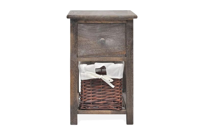 Nattbord 2 stk tre brun - Sengebord & nattbord