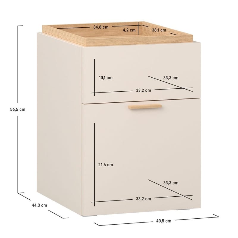 Nattbord 4 You Fresh - Sandbeige - Møbler - Bord - Avlastningsbord & sidobord - Sengebord & nattbord