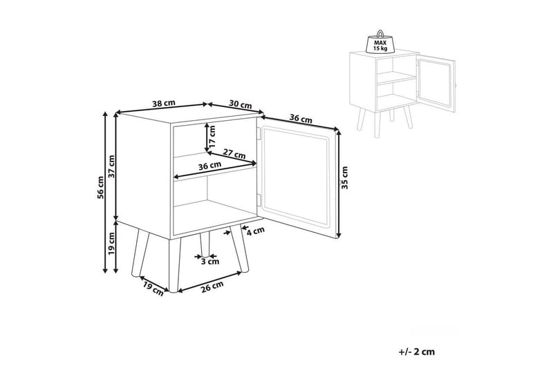 Nattbord Almo - Møbler - Bord - Avlastningsbord & sidobord - Sengebord & nattbord