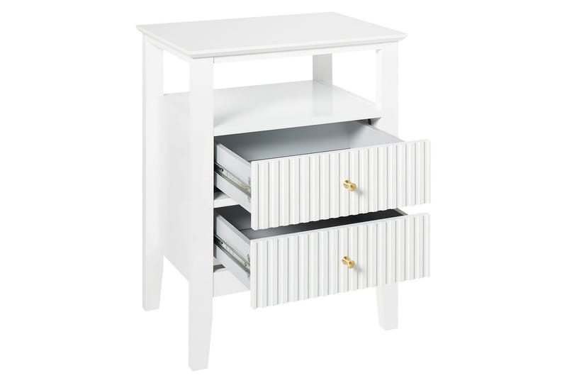 Nattbord Assisi med 2 oppbevaringsskuffer - Møbler - Bord - Avlastningsbord & sidobord - Sengebord & nattbord