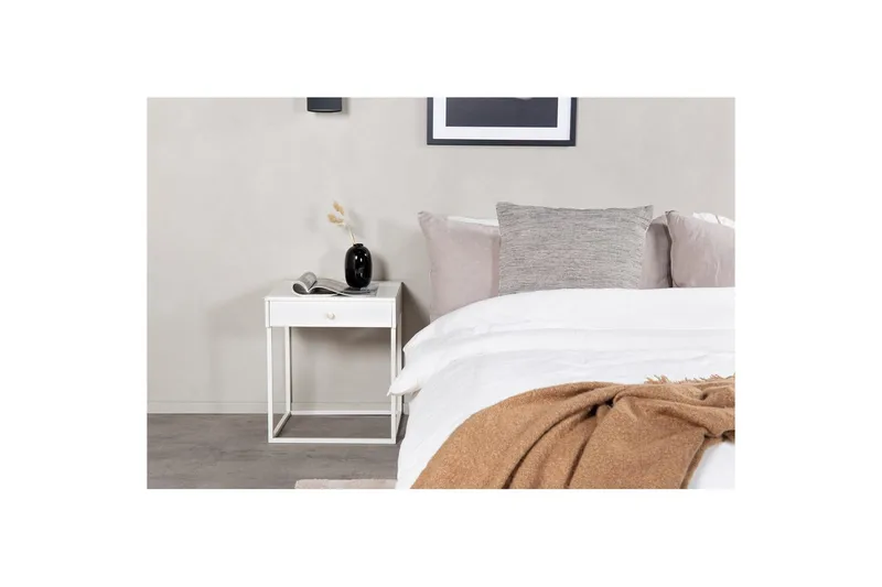 Nattbord Bakal - Hvit - Møbler - Bord - Avlastningsbord & sidobord - Sengebord & nattbord
