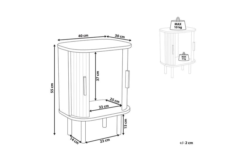 Nattbord Bradley - Møbler - Bord - Avlastningsbord & sidobord - Sengebord & nattbord