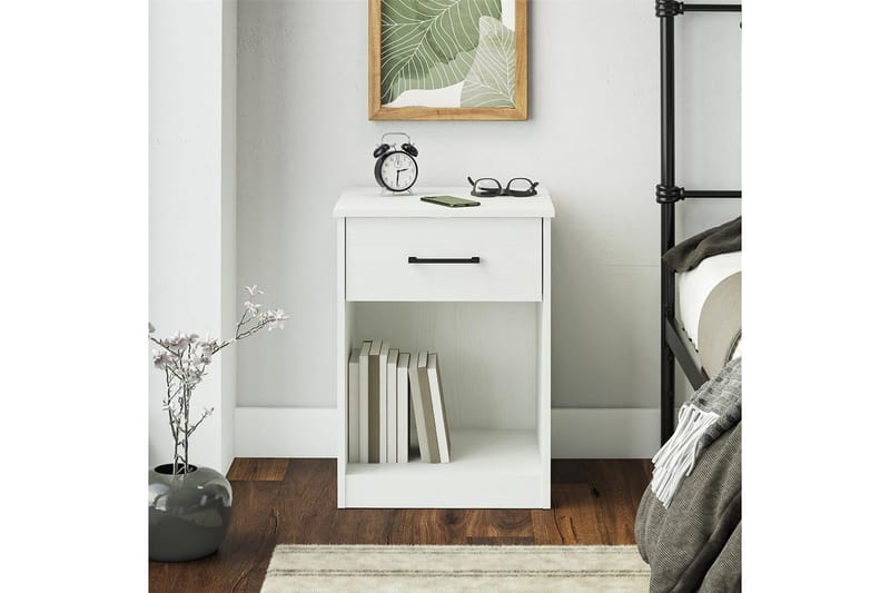 Nattbord BrEZ Hvit - Hvit - Møbler - Bord - Avlastningsbord & sidobord - Sengebord & nattbord