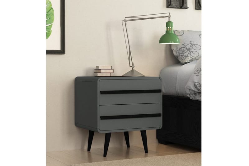 Nattbord Chantal Grå - Grå - Møbler - Bord - Avlastningsbord & sidobord - Sengebord & nattbord