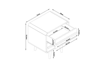 Nattbord Chantal Natur - Natur - Møbler - Bord - Avlastningsbord & sidobord - Sengebord & nattbord