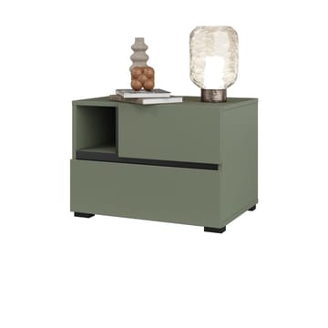Nattbord Cross S med 2 skuffer - Grønn - Møbler - Bord - Avlastningsbord & sidobord - Sengebord & nattbord