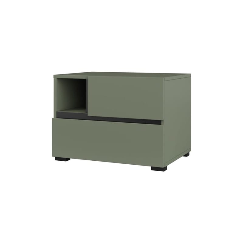 Nattbord Cross S med 2 skuffer - Grønn - Møbler - Bord - Avlastningsbord & sidobord - Sengebord & nattbord