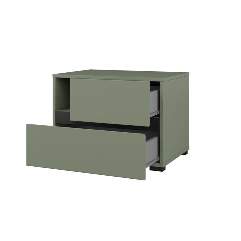 Nattbord Cross S med 2 skuffer - Grønn - Møbler - Bord - Avlastningsbord & sidobord - Sengebord & nattbord