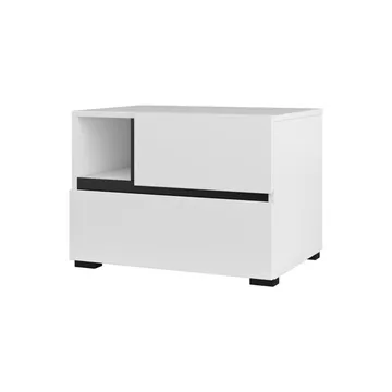 Nattbord Cross S med 2 skuffer - Hvit - Møbler - Bord - Avlastningsbord & sidobord - Sengebord & nattbord