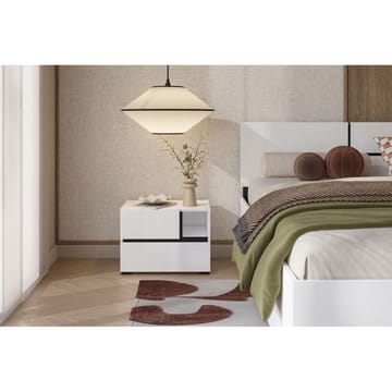 Nattbord Cross S med 2 skuffer - Hvit - Møbler - Bord - Avlastningsbord & sidobord - Sengebord & nattbord