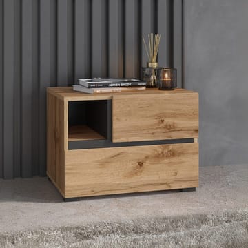 Nattbord Cross S med 2 skuffer - Wotan eik - Møbler - Bord - Avlastningsbord & sidobord - Sengebord & nattbord