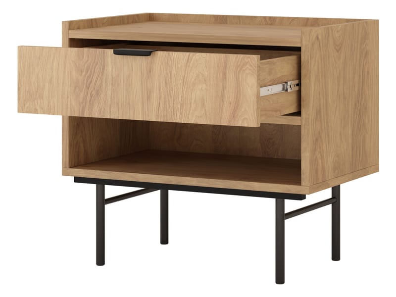 nattbord Edison Hickory-eik - Hickory-eik - Møbler - Bord - Avlastningsbord & sidobord - Sengebord & nattbord