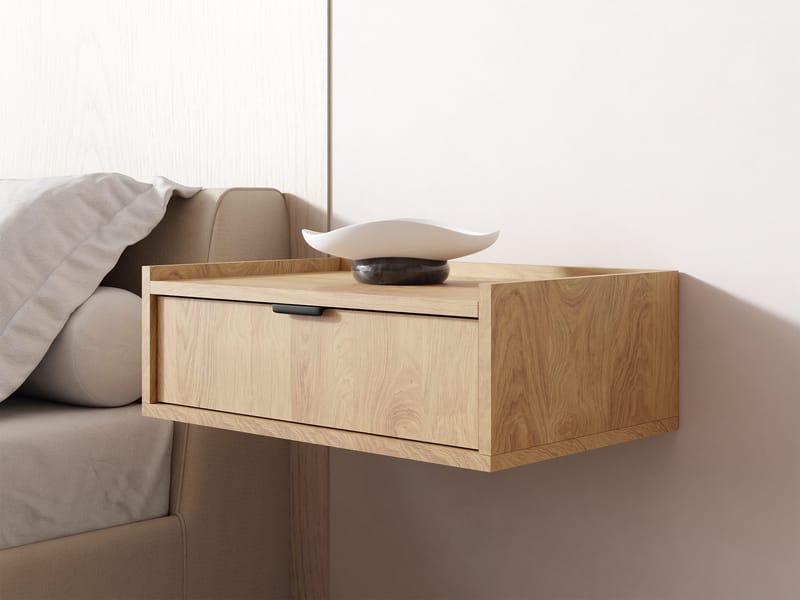 nattbord Edison Hickory-eik - Hickory-eik - Møbler - Bord - Avlastningsbord & sidobord - Sengebord & nattbord