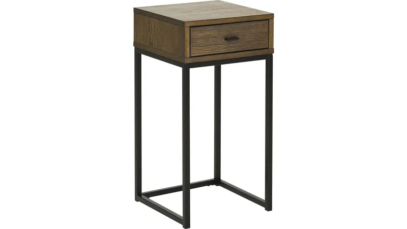 Nattbord Eiknor 60 cm, Brunlakkert eik