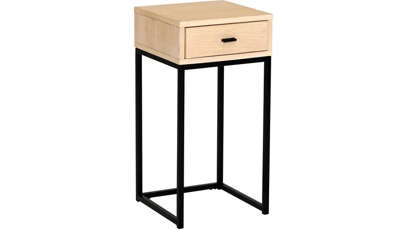 Nattbord Eiknor 60 cm, Hvitpigmentert eik