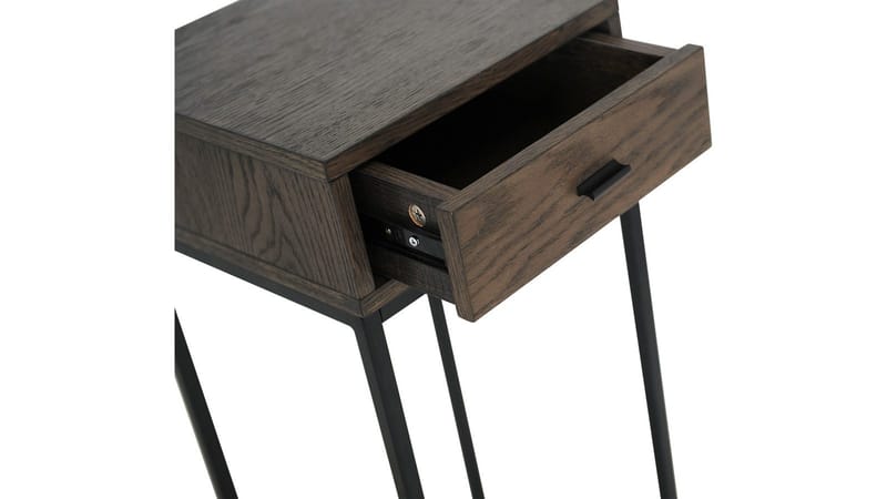 Nattbord Eiknor 75 cm - Brunlakkert eik - Møbler - Bord - Avlastningsbord & sidobord - Sengebord & nattbord