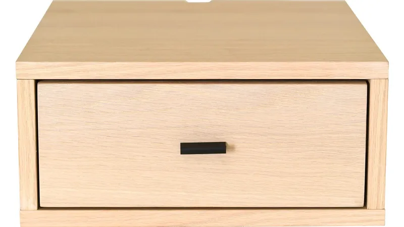 Nattbord Eiknor for Vegg, Hvitpigmentert
