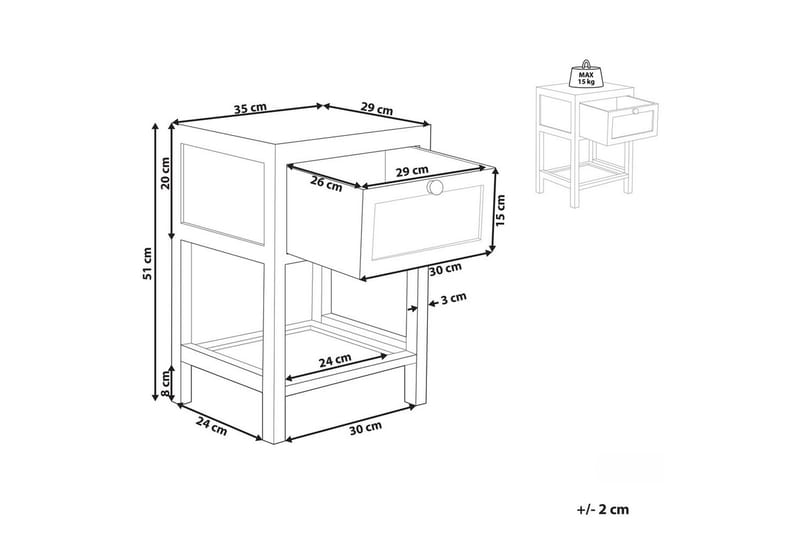 Nattbord Esto - Møbler - Bord - Avlastningsbord & sidobord - Sengebord & nattbord