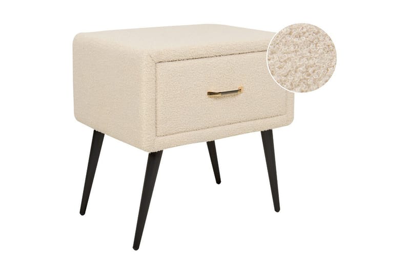 Nattbord Flayat Beige, svart, roségull - Beige, svart, roségull - Møbler - Bord - Avlastningsbord & sidobord - Sengebord & nattbord