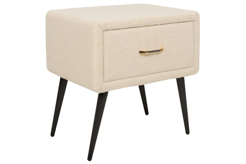 Nattbord Flayat Beige, svart, roségull - Beige, svart, roségull - Møbler - Bord - Avlastningsbord & sidobord - Sengebord & nattbord