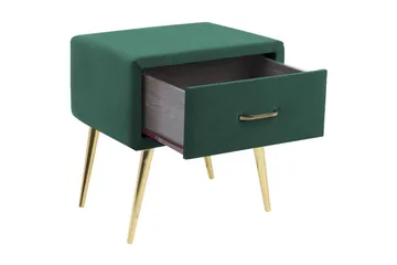 Nattbord Flayat Grønn, gull - Grønn, gull - Møbler - Bord - Avlastningsbord & sidobord - Sengebord & nattbord