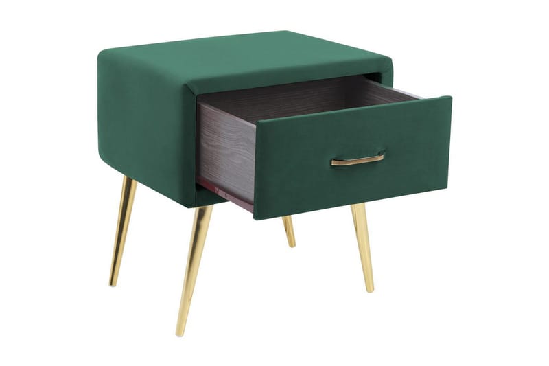 Nattbord Flayat Grønn, gull - Grønn, gull - Møbler - Bord - Avlastningsbord & sidobord - Sengebord & nattbord