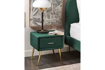 Nattbord Flayat Grønn, gull - Grønn, gull - Møbler - Bord - Avlastningsbord & sidobord - Sengebord & nattbord