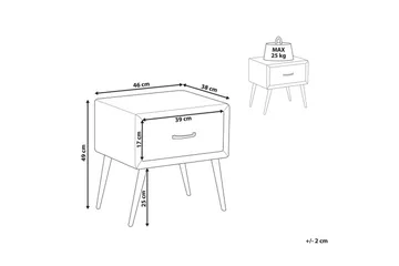 Nattbord Flayat Grønn, gull - Grønn, gull - Møbler - Bord - Avlastningsbord & sidobord - Sengebord & nattbord