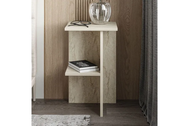 Nattbord Gwyneth Travertin - Travertin - Møbler - Bord - Avlastningsbord & sidobord - Sengebord & nattbord
