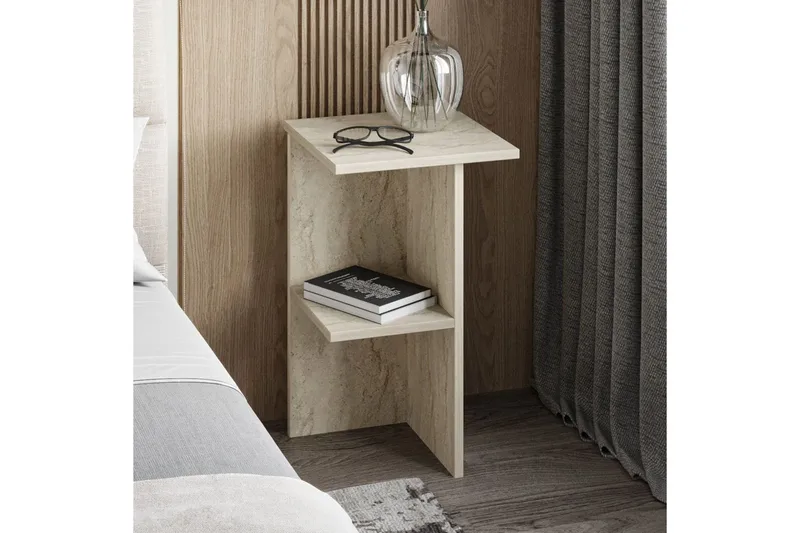 Nattbord Gwyneth Travertin - Travertin - Møbler - Bord - Avlastningsbord & sidobord - Sengebord & nattbord