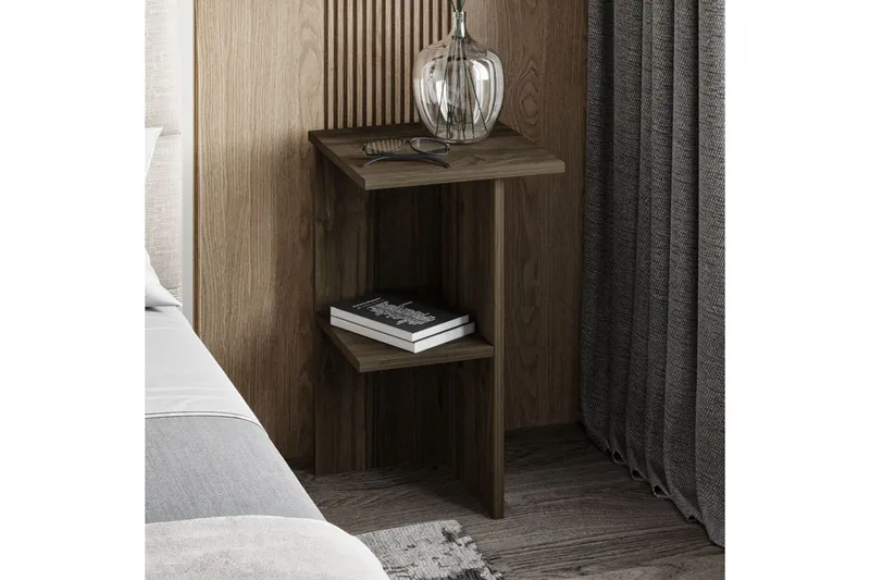 Nattbord Gwyneth Valnøtt - Møbler - Bord - Avlastningsbord & sidobord - Sengebord & nattbord