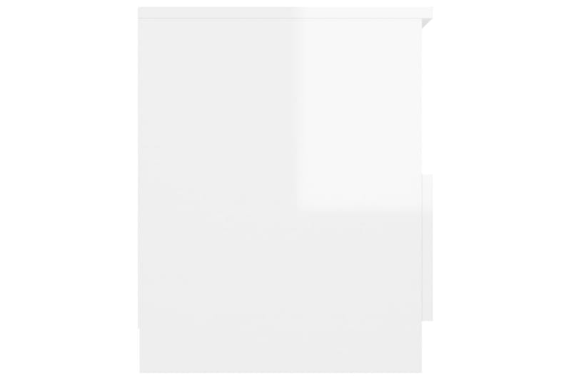 Nattbord høyglans hvit 40x40x50 cm sponplate - Hvit - Sengebord & nattbord