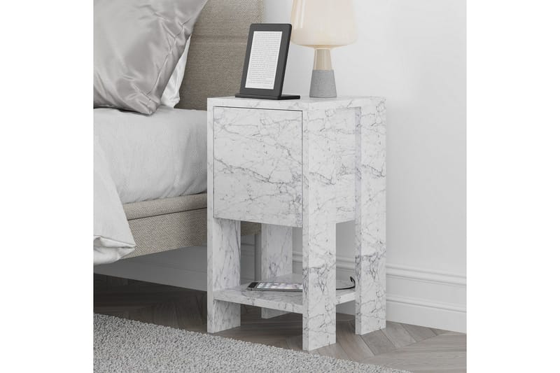 Nattbord Haelyn Carrara Marmor - Carrara Marmor - Møbler - Bord - Avlastningsbord & sidobord - Sengebord & nattbord