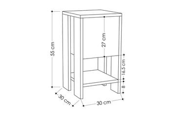 Nattbord Haelyn Travertin - Travertin - Møbler - Bord - Avlastningsbord & sidobord - Sengebord & nattbord