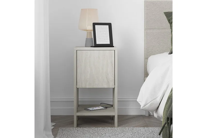 Nattbord Haelyn Travertin - Travertin - Møbler - Bord - Avlastningsbord & sidobord - Sengebord & nattbord