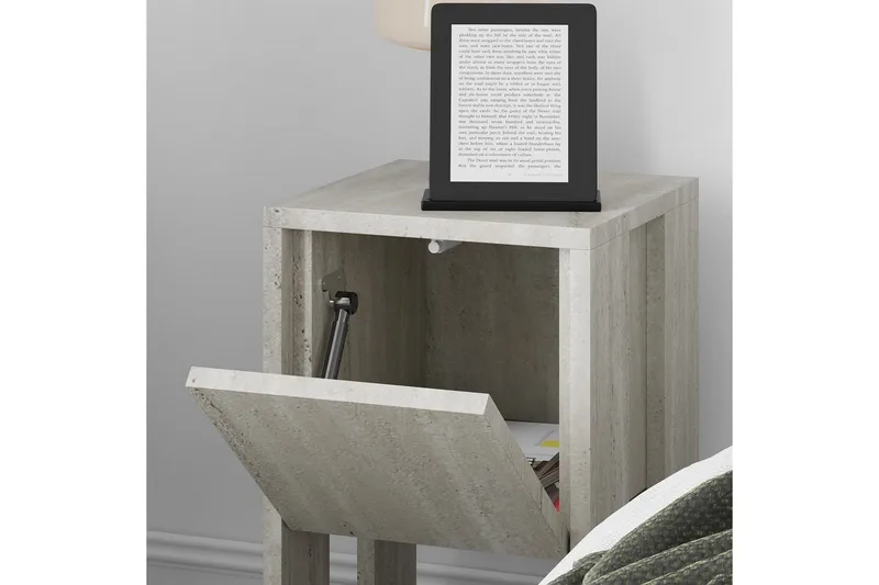 Nattbord Haelyn Travertin - Travertin - Møbler - Bord - Avlastningsbord & sidobord - Sengebord & nattbord