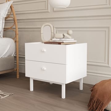 Nattbord Hanah Home Luke (47,9 x 47 x 36,8 cm) Hvit - Hvit - Møbler - Bord - Avlastningsbord & sidobord - Sengebord & nattbord