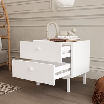 Nattbord Hanah Home Luke (47,9 x 47 x 36,8 cm) Hvit - Hvit - Møbler - Bord - Avlastningsbord & sidobord - Sengebord & nattbord