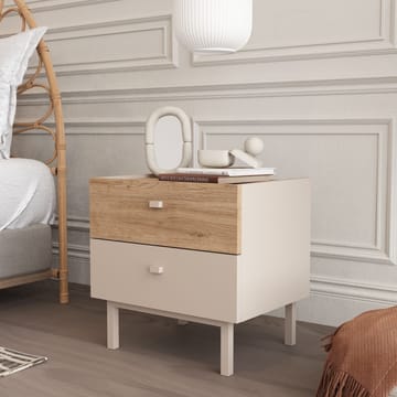 Nattbord Hanah Home Luke (47,9 x 47 x 36,8 cm) Sand eik - Sand eik - Møbler - Bord - Avlastningsbord & sidobord - Sengebord & nattbord