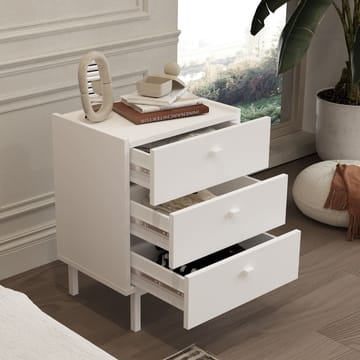 Nattbord Hanah Home Luke (47,9 x 63,5 x 36,8 cm) Hvit - Hvit - Møbler - Bord - Avlastningsbord & sidobord - Sengebord & nattbord
