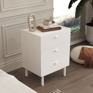 Nattbord Hanah Home Luke (47,9 x 63,5 x 36,8 cm) Hvit - Hvit - Møbler - Bord - Avlastningsbord & sidobord - Sengebord & nattbord