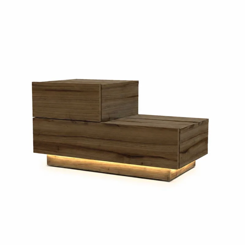 Nattbord Homitis Kayra (70 x 35 x 38,3 cm) Antique Walnut