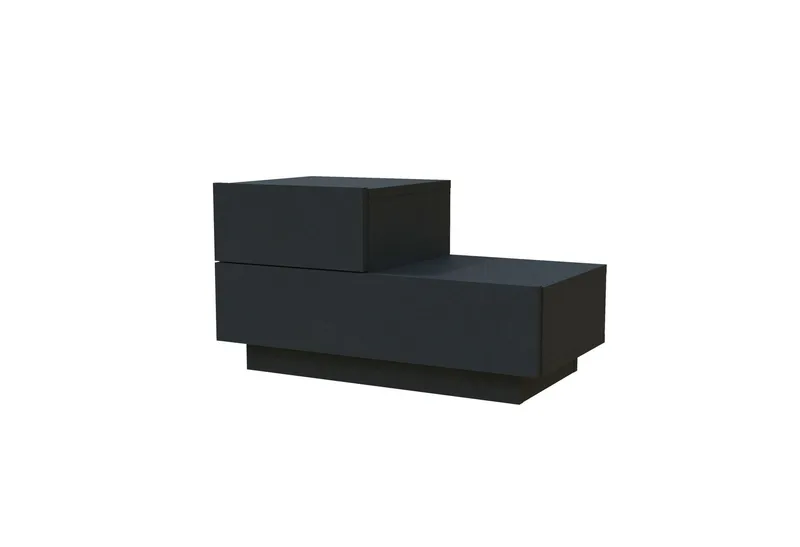 Nattbord Homitis Kayra (70 x 35 x 38,3 cm) Antrasitt - Antrasitt - Møbler - Bord - Avlastningsbord & sidobord - Sengebord & nattbord