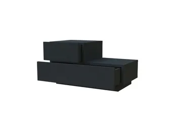 Nattbord Homitis Kayra (70 x 35 x 38,3 cm) Antrasitt - Antrasitt - Møbler - Bord - Avlastningsbord & sidobord - Sengebord & nattbord