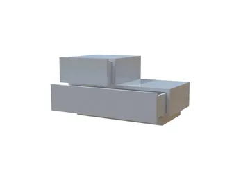 Nattbord Homitis Kayra (70 x 35 x 38,3 cm) Hvit - Hvit - Møbler - Bord - Avlastningsbord & sidobord - Sengebord & nattbord
