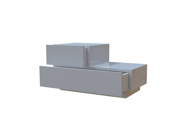 Nattbord Homitis Kayra (70 x 35 x 38,3 cm) Hvit - Hvit - Møbler - Bord - Avlastningsbord & sidobord - Sengebord & nattbord