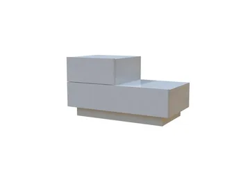 Nattbord Homitis Kayra (70 x 35 x 38,3 cm) Hvit - Hvit - Møbler - Bord - Avlastningsbord & sidobord - Sengebord & nattbord
