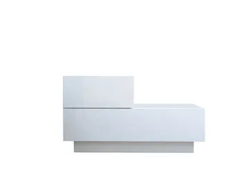 Nattbord Homitis Kayra (70 x 35 x 38,3 cm) Hvit - Hvit - Møbler - Bord - Avlastningsbord & sidobord - Sengebord & nattbord
